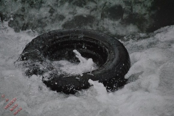 tire in snow