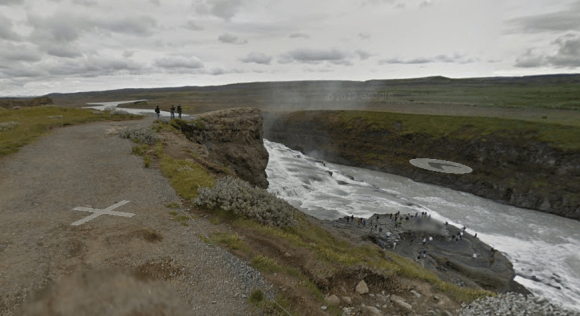 Google Streetview of Gulfoss Waterfall